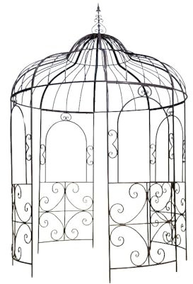 Gloriette Pergola Gartenpavillon aus Eisen, braun, 216 x 330 cm
