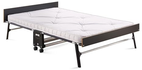 JAY-BE GP120 Grand Folding Bed with e-Pocket Tufted Mattress, Small Double, Black