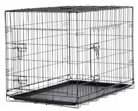 VBChome Hundekäfig 121 x 74 x 80 cm Schwarz Hundebox Faltbar Zuchtkäfig Langlebige Konstruktion Hundeträger Ausziehbarer Boden Zwei Türen Griff