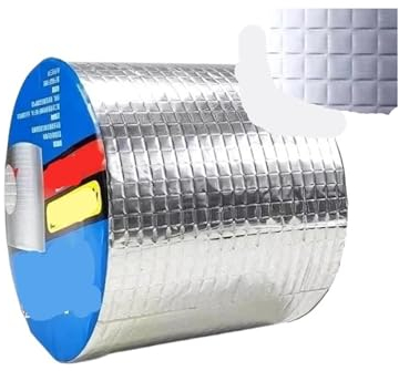 GSJNHY Butyl Band Wasserdichtes Reparaturklebeband, Reparatur von Dachküchenrohrleitungen, hochviskoses, hochtemperaturbeständiges, auslaufsicheres Butylband aus Aluminiumfolie(Size:5Mx15cm)