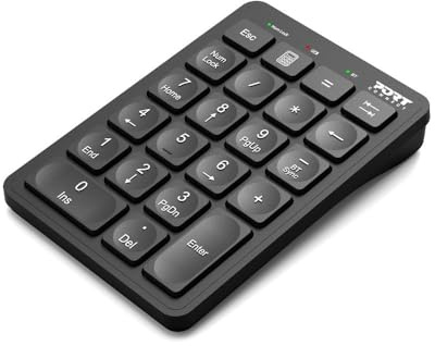 Port Connect Nummernblock PC Bluetooth wiederaufladbar USB-C Slim schwarz