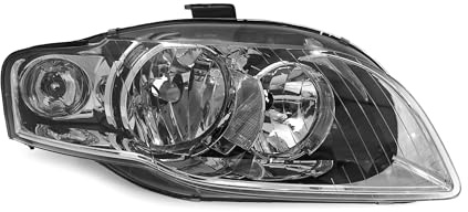 EDA PREMIUM auto Scheinwerfer, Frontscheinwerfer Rechts 8E0941004BK passend für 4udi A4 B7 2006-2008 mit Stellmotor für LWR, H7/H7, ECE