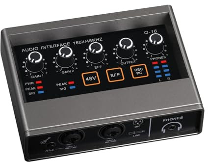 ZHOUYQXLX Scheda Audio di Registrazione Professionale Interfaccia Audio Fidelity per Studio e podcasting