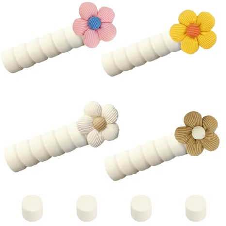 4 Stück Türklinkenpuffer Schutzhülle für Schlafzimmertürgriffe Türgriff Schutz Schutzabdeckung für Kindertürgriffe für Wohnungen Kindergärten Schulen Büros und andere öffentliche Orte (Beige)
