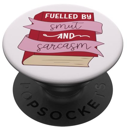 Cute Girly Pink Book Lover Bookish PopSockets Adhesive PopGrip