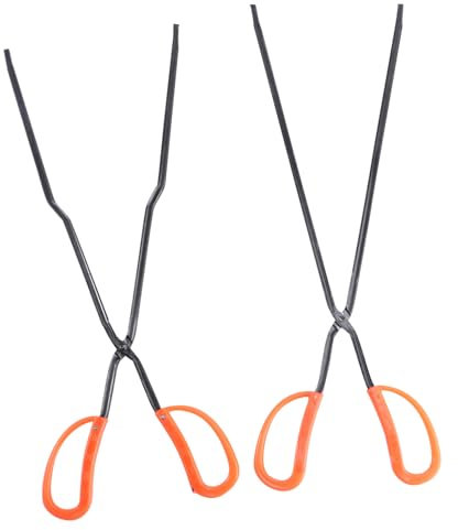 CAXUSD 2piezas Pinzas Domésticas Resistentes para Residuos y Barbacoa Acero y Pegamento