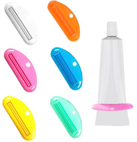 6 Pieces Toothpaste Squeezer,Convenient Tube Squeezer,Plastic Toothpaste Clips Tube Squeeze,Plastic Toothpaste Tube Squeezer,for Squeezer Toothpaste,Hand Cream,Cosmetics,Creams,Ointment