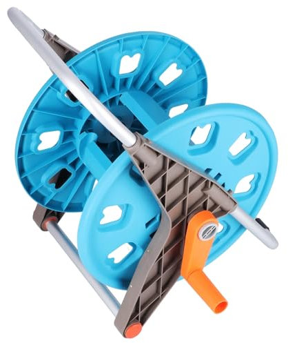 Garden Hose Reel Cart Water Pipe Storage Bracket Hold 60M Hose for Courtyards, Lawns High Strength Aluminum Waterpipe Rack