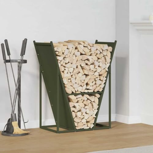 Juroupi Firewood Rack Olive Green 69.5x35x81 cm Cold-rolled steel