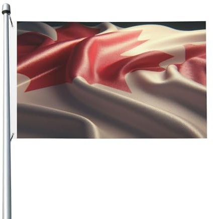 Doppelseitige Flagge, Rot und Weiß, 90 x 150 cm, robustes Banner für den Außenbereich und Garten, perfekt für Innen- und Außendekoration