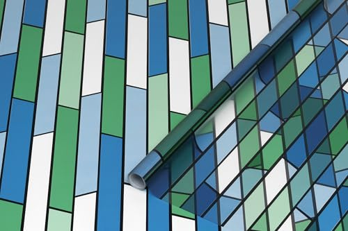 d-c-fix Fensterfolie Static Vitrail 45 cm x 15 m statisch haftend | Sichtschutzfolie mit modernem Muster für Glasflächen – selbsthaftend, blickdicht, dekorativ
