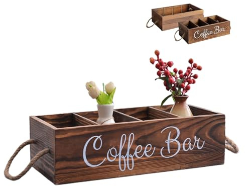 LONG TAO Coffee Station Organizer Coffee Pod Holder Storage Box Basket
