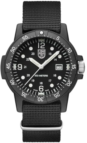 Luminox - Sea Bass X3.BZ01.1 - Mens Dive Watch - Watches for Men - 44mm - Swiss Quartz - 100M Water Resistant - Mineral Crystal - CARBONOX Case - Always Visible - Swiss Made