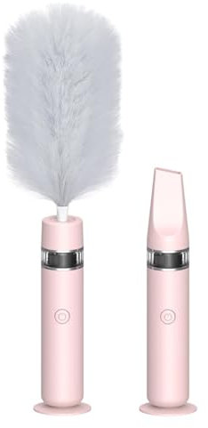 Brosse électrique à plumes – Plumeau électrostatique réutilisable avec action de nettoyage rotative à 360 ° | Brosse plumeau automatique | Accessoires de nettoyage légers pour un retrait efficace de