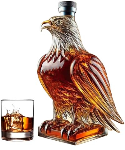 Decantador de Whisky | Botellas De Whisky De Vidrio Con Forma De Animal - Coleccionable Para Cata De Cerveza Decoración Hogar Regalo Boda Día Del Padre