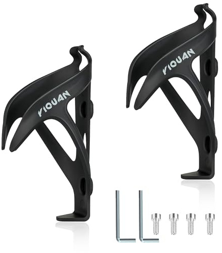 Fahrradflaschenhalter 2er-Pack – Universeller Getränkehalter für Mountainbikes, Rennräder und Kinderfahrräder mit Rutschfester Halterung, Schwarz