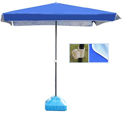 ZJFHEYUO Parasol de Jardin rectangulaire Bleu, idéal pour Jardin, Cour, Plage, Camping, Piscine, Bleu - 280 cm x 220 cm