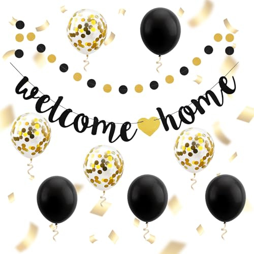 Willkommen Zuhause Ballon Dekoration Set Komplett Für Feste Willkommensparty Einzug Feier Hochzeit Raumgestaltung Luft