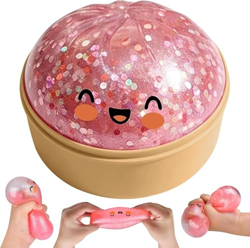 Glitter Dumpling Squishy, Dumplings Squishy Mystery Box, Stressball Fidget Toys, Sensorik Anti Stress Spielzeug Squishies für Kinder Erwachsene Autismus Stressabbau Geschenke