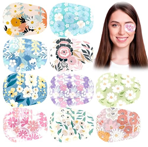 GXGM 20 Pezzi Bende per Gli Occhi, Eye Patch, Bende Oculari per Bambini, Benda Adesiva Sull'Occhio, Benda Adesiva per Bloccare la Luce Estiva per Bambini (10 Stili)