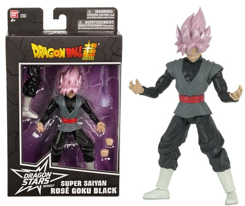 BANDAI - Dragon Ball Super - Figurine Super Saiyan Rosé Goku Black Dragon Star 17 cm - Figurine articulée Goku Black et Accessoires - Licence Officielle Dragon Ball - Jouet Enfant 4 Ans et + - 35866