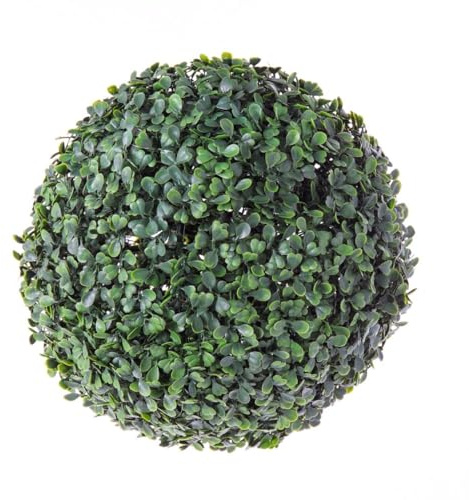 LOLAhome Bola boj clásica Verde de plástico para terraza Garden | Decoración interior y exterior.