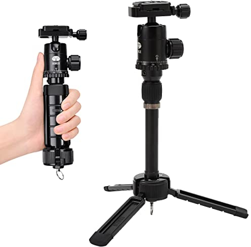 Sirui AM-35K Ministativ mit Kugelkopf und Mittelsäule, schwarz, Groß