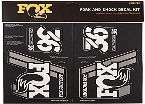 FOX Racing Shox Heritage Fork and Shock Decal Kit Silver, One Size