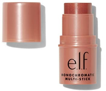 e.l.f. Monochromatic Multi Stick, Travel-Sized Luxuriously Creamy & Blendable Color For Eyes, Lips & Cheeks, Vegan & Cruelty-Free, Bronzed Cherry, 0.17 Oz