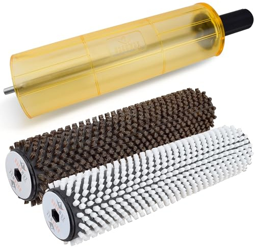 RaceWax Snowboard ZL-7000 Roto-Bürstenwachs-Set, Achsschutz mit Nylon- und Rosshaarbürste, Snowboard-Wachs-Set, 300 mm