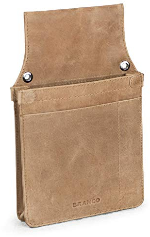 Profi Kellnerholster Kellnerhalfter, Echt-Leder, Beige-Braun, Branco 41433
