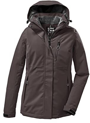 Killtec Damen Outdoorjacke Funktionsjacke mit abzippbarer Kapuze KOW 140 WMN Jckt wasserdicht, Winddicht, atmungsaktiv 00445-weinrot 48
