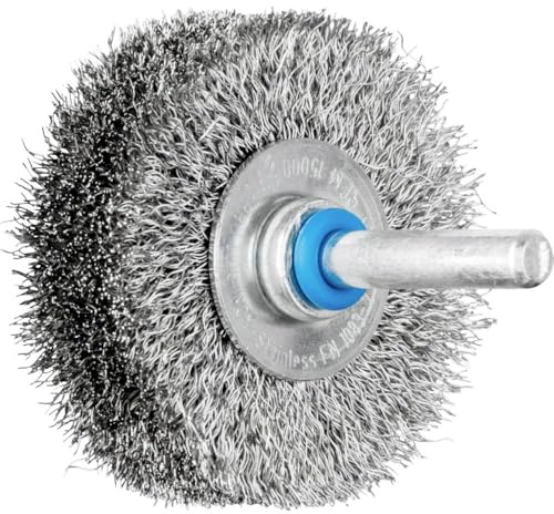 PFERD Rundbürste ungezopft RBU | Ø 50x15mm Schaft-ø 6mm Edelstahl-Draht-ø 0,20 | 43198002 – für Geradschleifer, Bohrmaschinen, Biegwellen