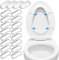ASTER Kit di ricambio per tavoletta WC, 20 pezzi, con adesivo forte, paracolpi in gomma per famiglie, hotel, servizi igienici scolastici