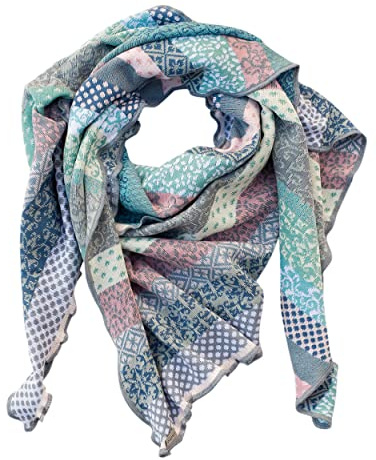 Invero, Foulard triangolare Grace, 100% cotone (kbA), pastello, 200 x 140 cm