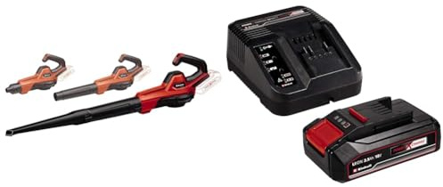 Einhell Akku-Universalbläser GE-UB 18/250 Li E Power X-Change (18 V, 250 km/h Luftgeschwindigkeit, 3-tlg. Rohr, elektr. Drehzahlregelung mit LED-Anzeige, inkl. 2,5 Ah Akku und Ladegerät)