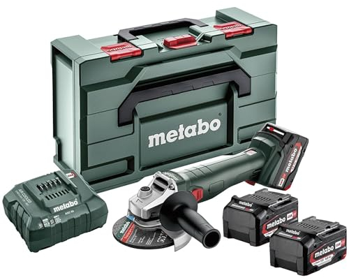 Metabo W 18 L 9-125 602249960 Akku-Winkelschleifer 125 mm 18 V 4.0 Ah, Black