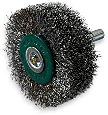 Lot de 3 brosses rotatives circulaires métalliques sur tige Ø 50 mm | Fil inox souple Ø 0,20 mm | Epaisseur 18 mm | 3 rangs | Pour perceuse ou visseuse à mandrin | Kibros 2650IV18x3