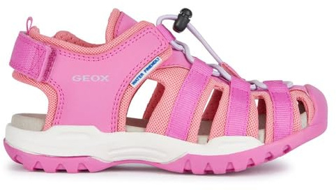 Geox J Borealis Girl B, Sandalo, Fucsia Lt Coral, 35 EU