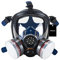 HOLULO Full Face Respirator Mask with Filters Reusable Dust Mask, Protection Full Face Masks for Sanding, Painting, Welding, Construction, and Woodworking (Includes 10 Filter Pads)