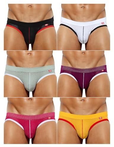 Casey Kevin Jockstrap para Hombre - 6 Piezas, Suspensorio Tanga Slips Ropa Interior Thong Deportivo Calzoncillos Transpirable