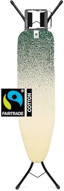 Brabantia - Ironing Board A - With Adjustable Iron Rest - Adjustable Height - Non-Slip Rubber Feet - 100% Fairtrade Cotton Cover with Foam Layer - Foldable - New Dawn - Size A (110x30 cm)