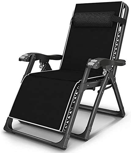 DDKYHU Zero Gravity-Gartenstuhl, zusammenklappbarer Liegestuhl, Terrassen-Chaiselongue für drinnen und draußen, tragbarer Balkon, Freizeit-Rückenlehne, bequemer Lazy Chair, B, das Neue (groß)