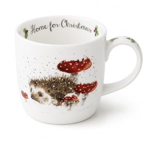 Royal Worcester Wrendale Deigns Home for Christmas Mug 0.3 Litre Hedgehog
