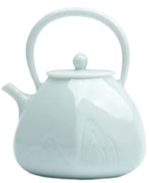 Théière à thé en vrac Théière moderne en porcelaine bleue et blanche Théière à poutre de levage Théière en céladon Service à thé en céramique pour la maison Service à thé Kung Fu Théière multifonction