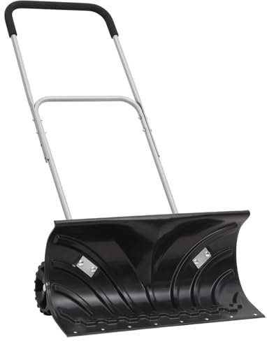 Gecheer Pala de Nieve con Mango Extensible lámina de Acero Negro 66 cm,Pala pequeña para Camping, Jardin o Nieve TY-1