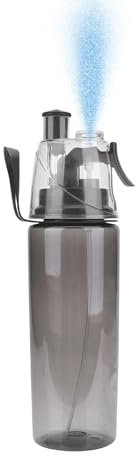 VIFERR Spray Bottles Drinking and Misting Water Bottle 600ml Plastic Spray Mist Water Bottle Misting Sports Flask for Cycling Fitness Cooling,Grey
