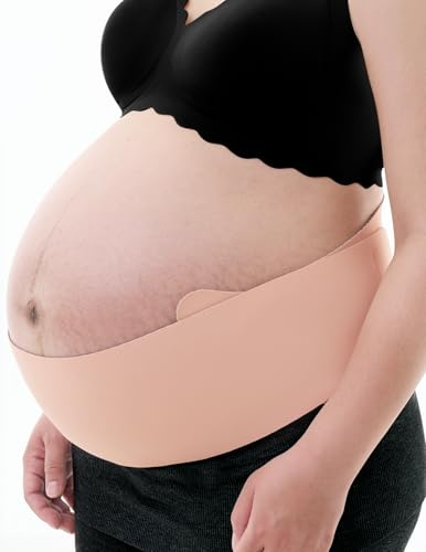 momcozy Belly Bands for Pregnant Women, Hospital-Grade Pregnancy Belly Band with Ergonest Back Support & Breathable Fabric – One-Piece Adjustable Maternity Belt for Abdomen, Pelvic, Back Pain Relief