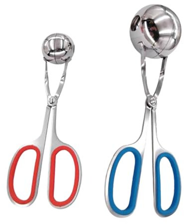GRIRIW 2pièces Pincettes Acier Inoxydable s Rouge Et Bleu Pour Fabrication De Boulettes De Viande Outil Pratique Pour Cuisine Maison Et Restaurant