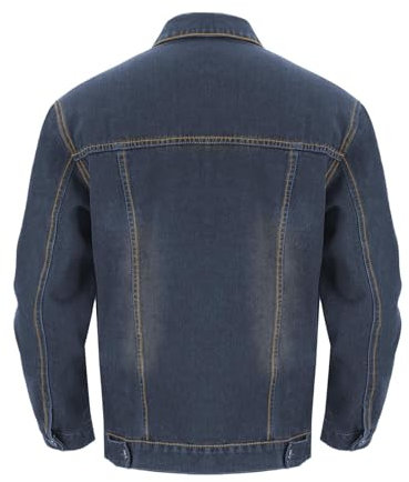 Giubbotto Jeans Uomo, Giubbotto Estivo Uomo, Mezza Stagione Autunnale Primaverile Giubbotto Collo Alto a Zip Giacca Cerniera Lampo Tempo Libero Giubbino Jeans Giacca in Denim Denim Jacket